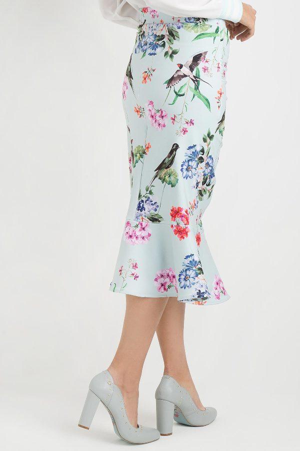 FALDA MIDI DRAPEADA