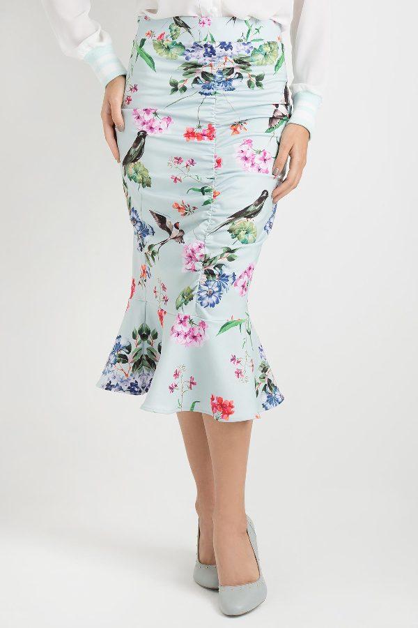 FALDA MIDI DRAPEADA