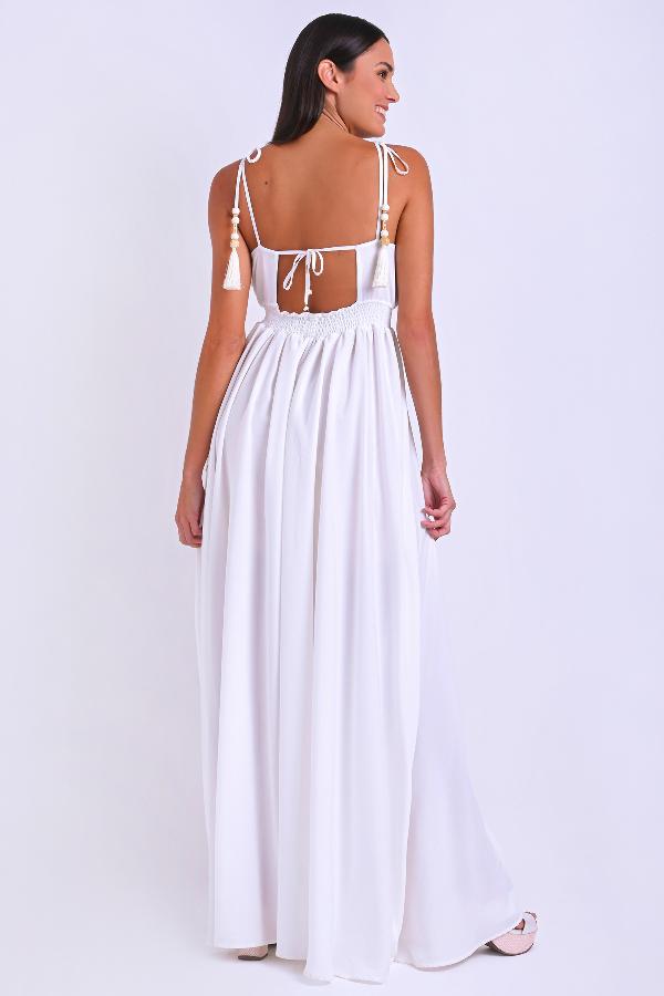 VESTIDO LARGO BORDADO