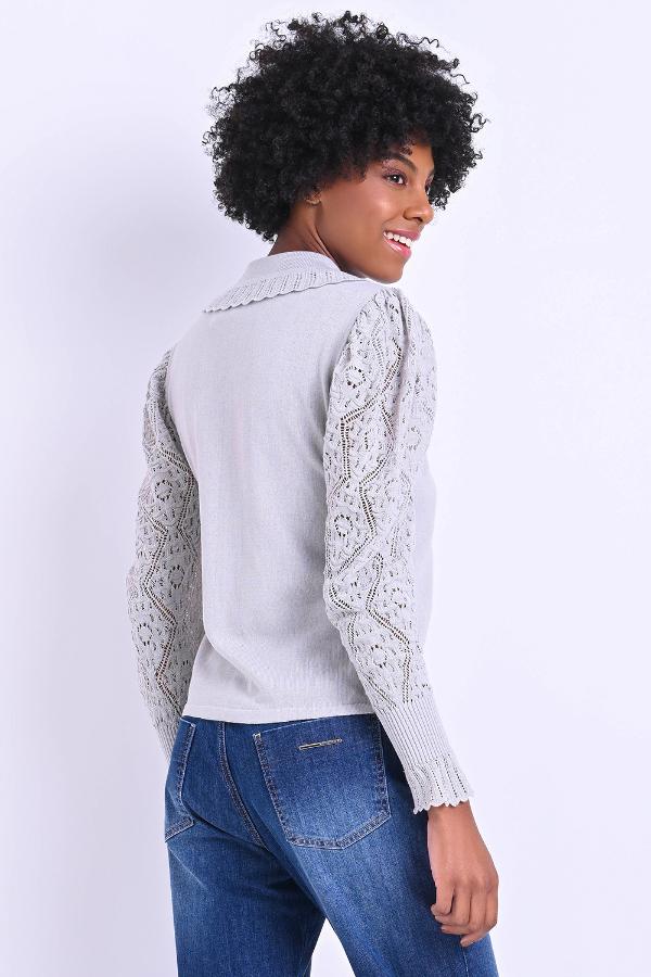 CAMISA MANGA ABULLONADA
