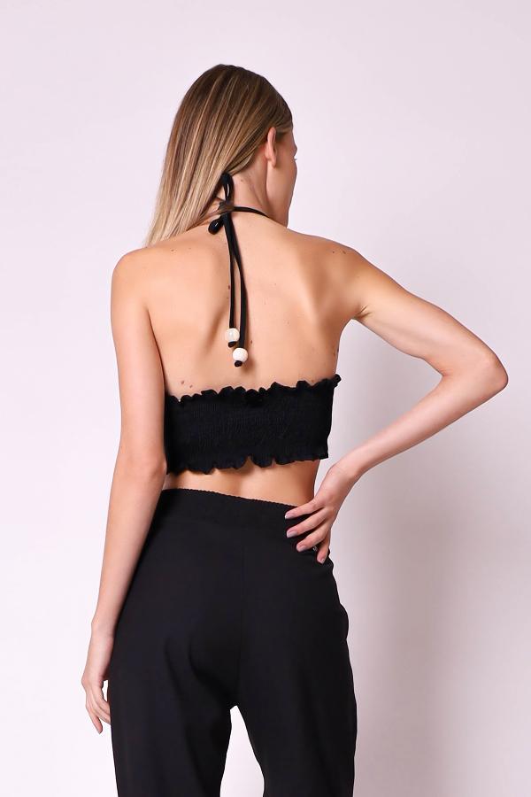 TOP CON DETALLE ARGOLA Y LASTEX