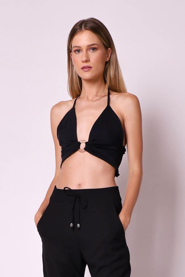 TOP CON DETALLE ARGOLA Y LASTEX