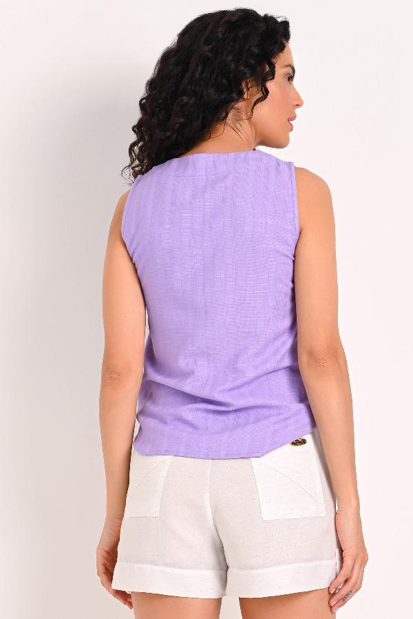 MUSCULOSA ESCOTE CON CORREA DE METAL CS