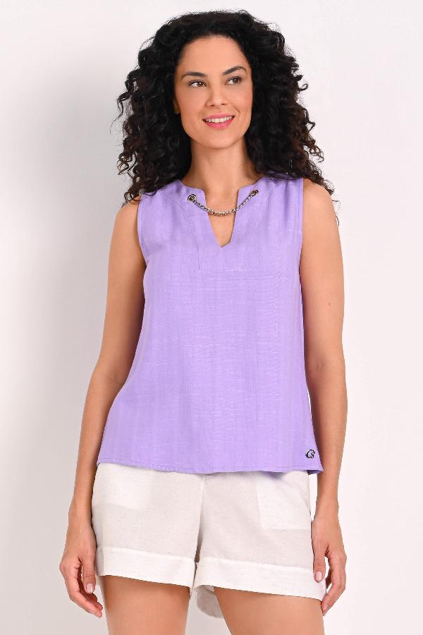 MUSCULOSA ESCOTE CON CORREA DE METAL CS
