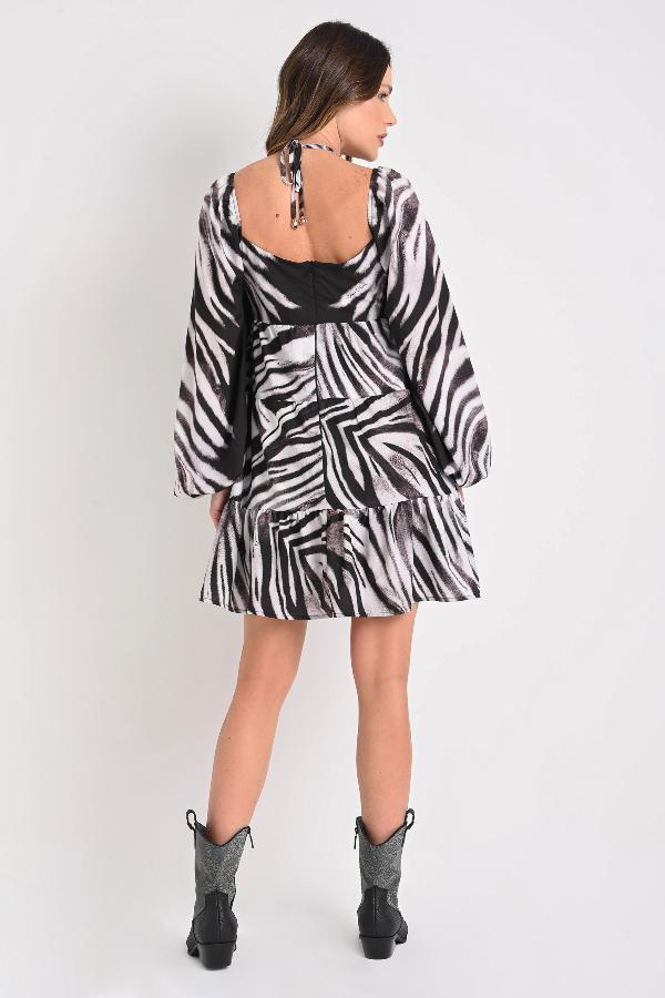 VESTIDO CORSET CON VOLADOS