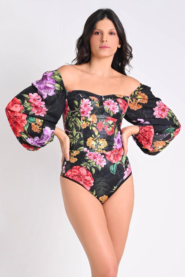 BODY CORSET DE MANGA LARGA