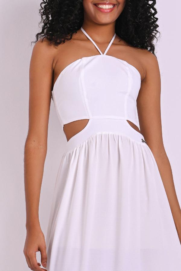 VESTIDO LONGO CON APERTURA CINTURA