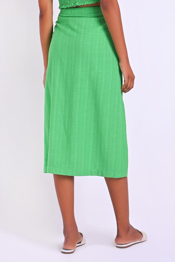 FALDA MIDI CON BORDADO