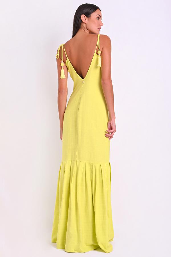 VESTIDO LARGO CON AMARRE 
